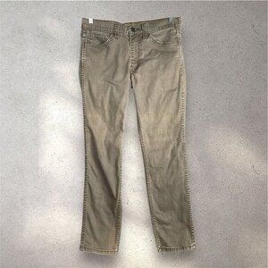 Levi’s 511 Slim Fit Jeans Men’s 32x30 Olive Green Stretch Denim Streetwear Y2K